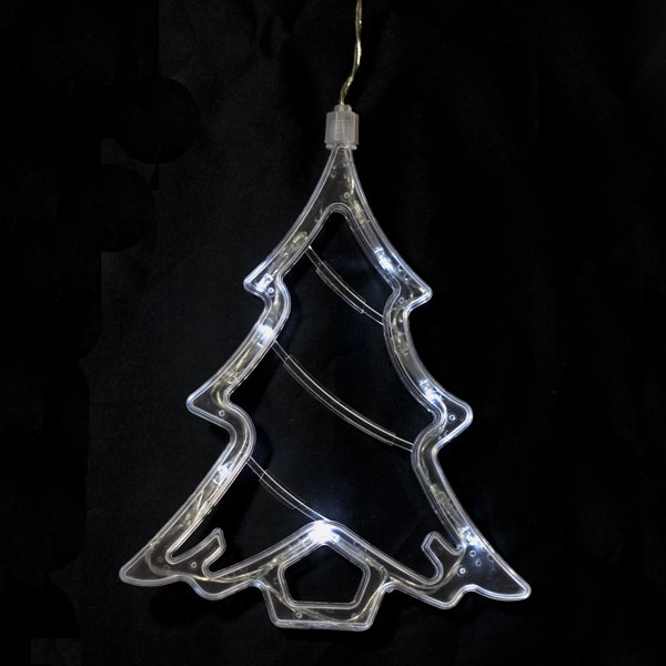 PerfectHoliday LED Christmas Tree Battery Lighted Window Décor